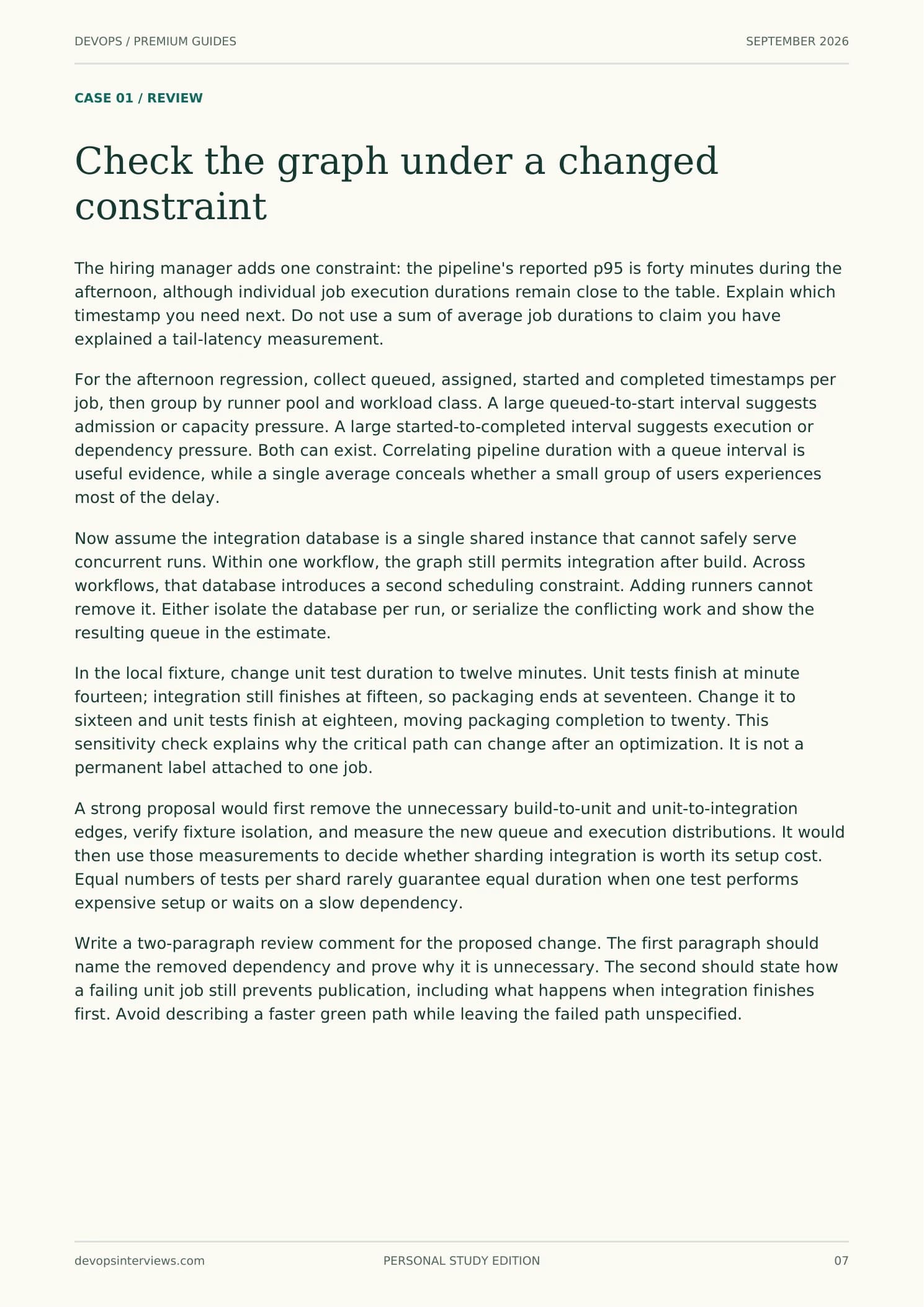 Page 7 from CI/CD Automation Engineering: Check the graph under a changed constraint