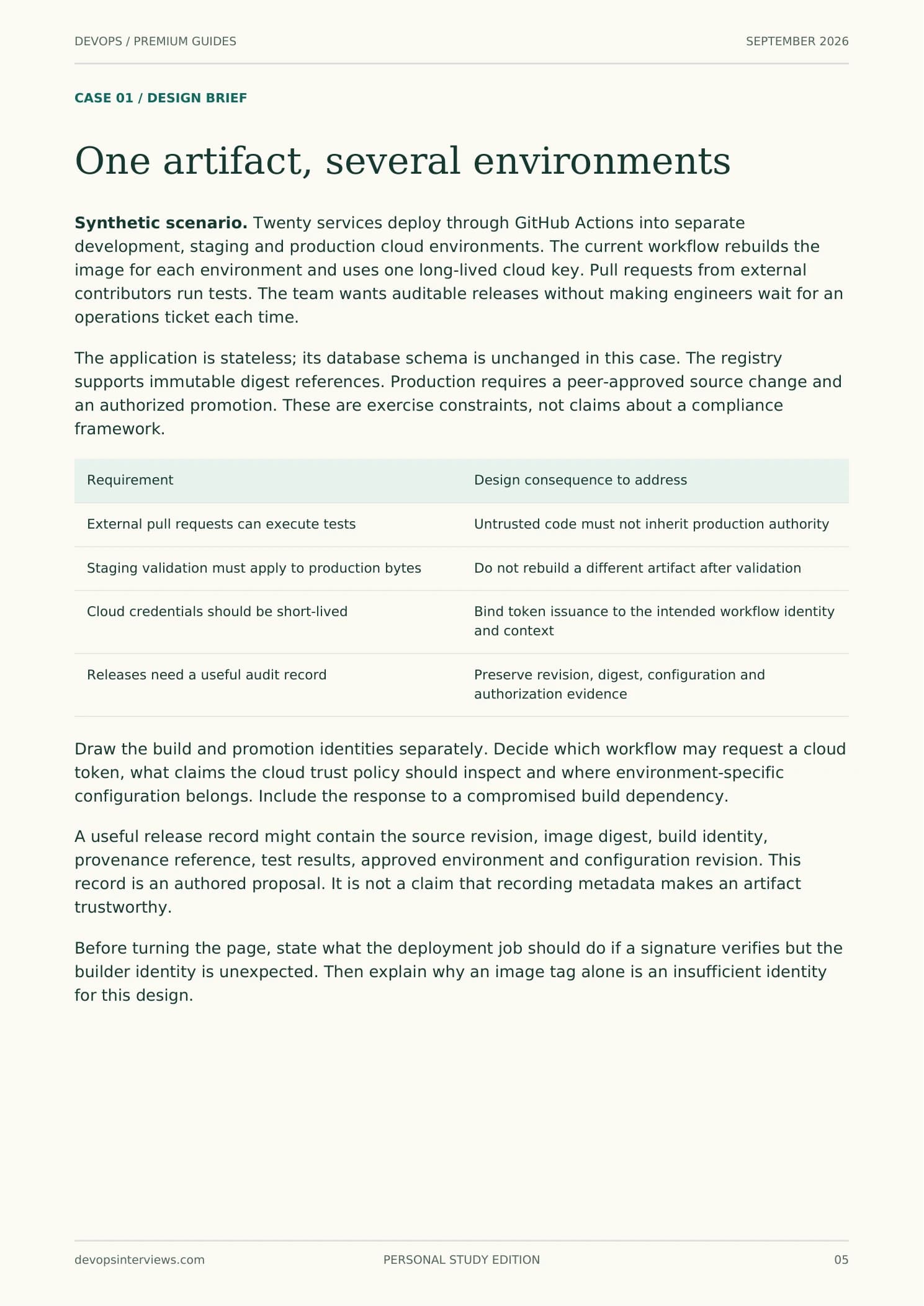 Page 5 from Production Delivery Design: One artifact, several environments